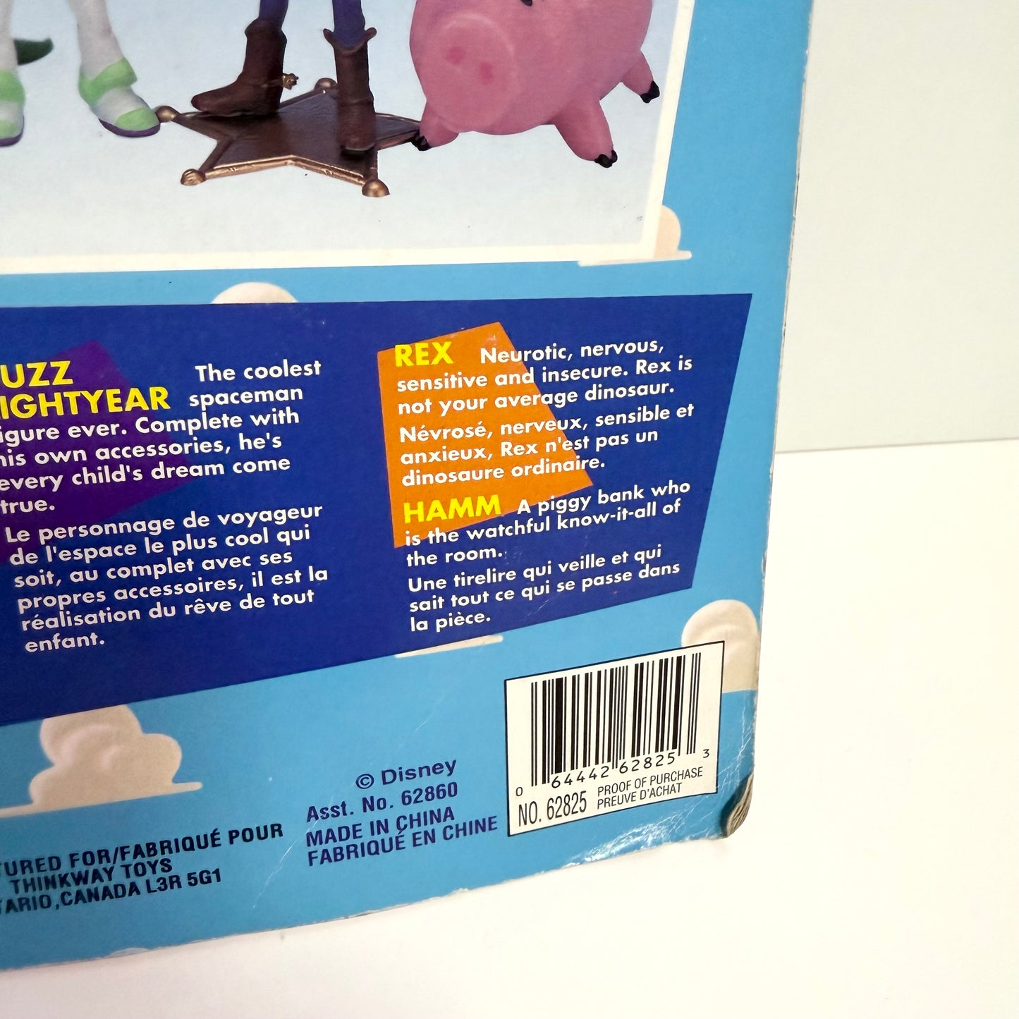 Disney Pixar Toy Story Vintage Rex & Hamm Action Figure Set Glow in the Dark Rare 1990s
