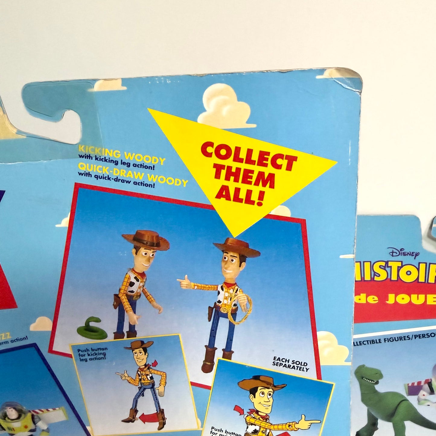 Disney Pixar Toy Story Vintage Rex & Hamm Action Figure Set Glow in the Dark Rare 1990s