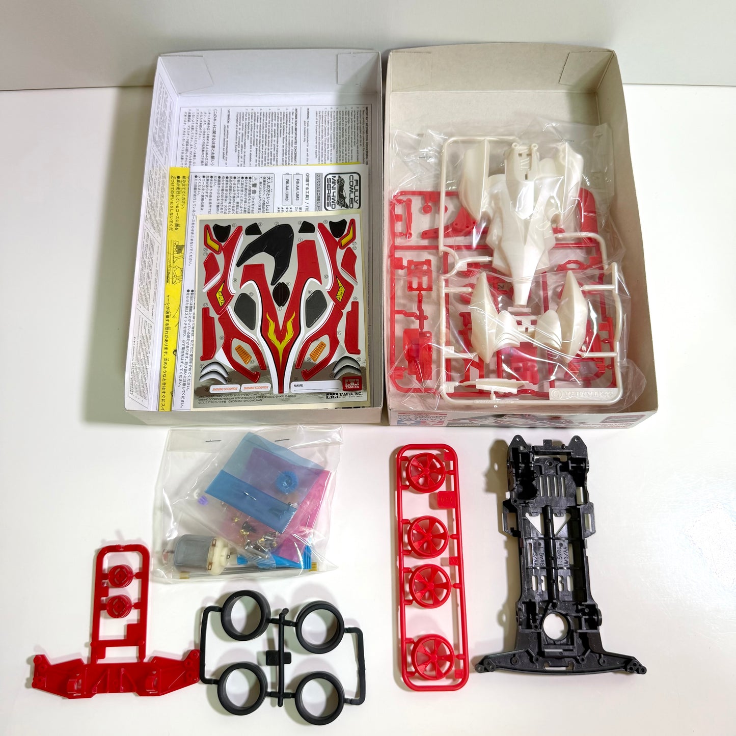 Tamiya Mini 4WD Shining Scorpion Premium Red Version Super II Chassis Limited Model Kit