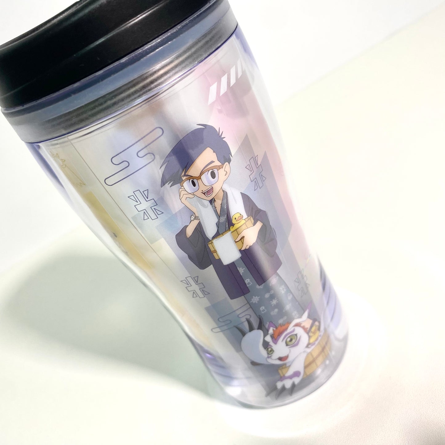 Digimon × Gokurakuyu Onsen Collaboration Tumbler – Japan Exclusive Limited Item (Approx. 340ml)
