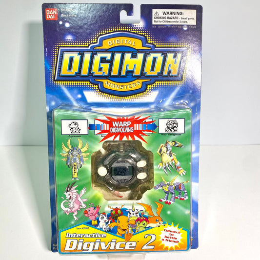 Digimon Interactive Digivice 2 – Clear Black – Bandai America / Agumon → WarGreymon / FOX Kids – New in Package
