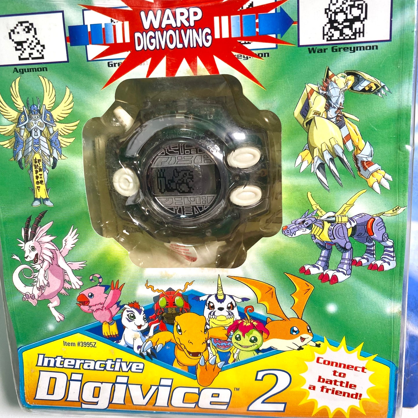 Digimon Interactive Digivice 2 – Clear Black – Bandai America / Agumon → WarGreymon / FOX Kids – New in Package