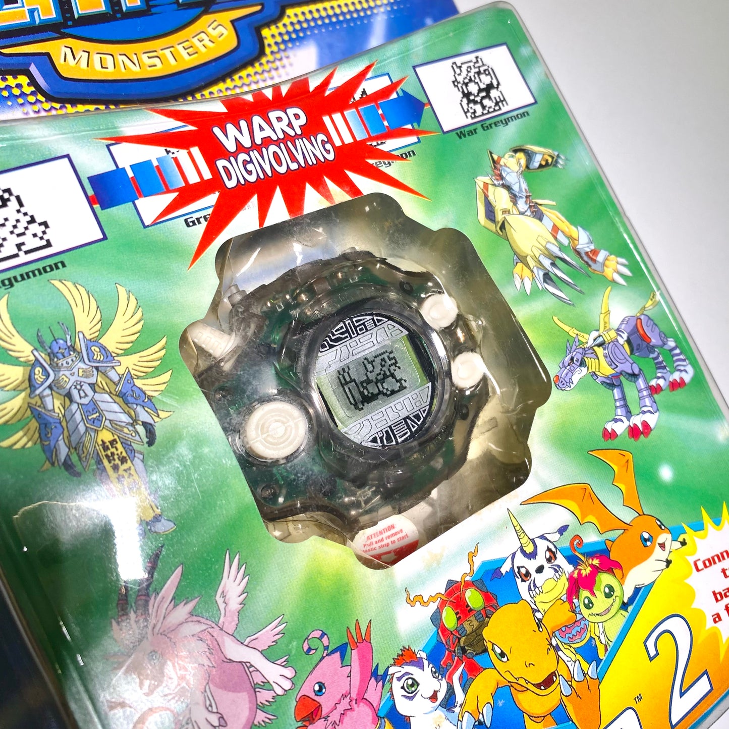 Digimon Interactive Digivice 2 – Clear Black – Bandai America / Agumon → WarGreymon / FOX Kids – New in Package