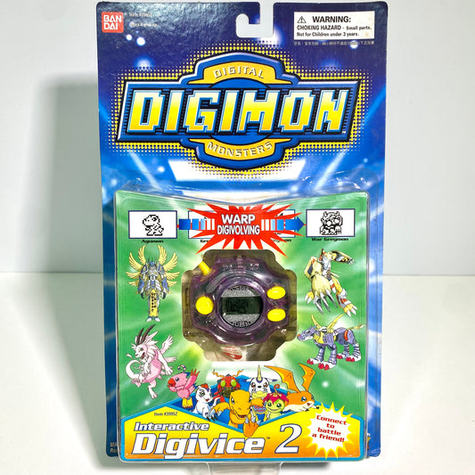 Digimon Interactive Digivice 2 – Clear Purple – Bandai America / Agumon → WarGreymon / FOX Kids – New in Package