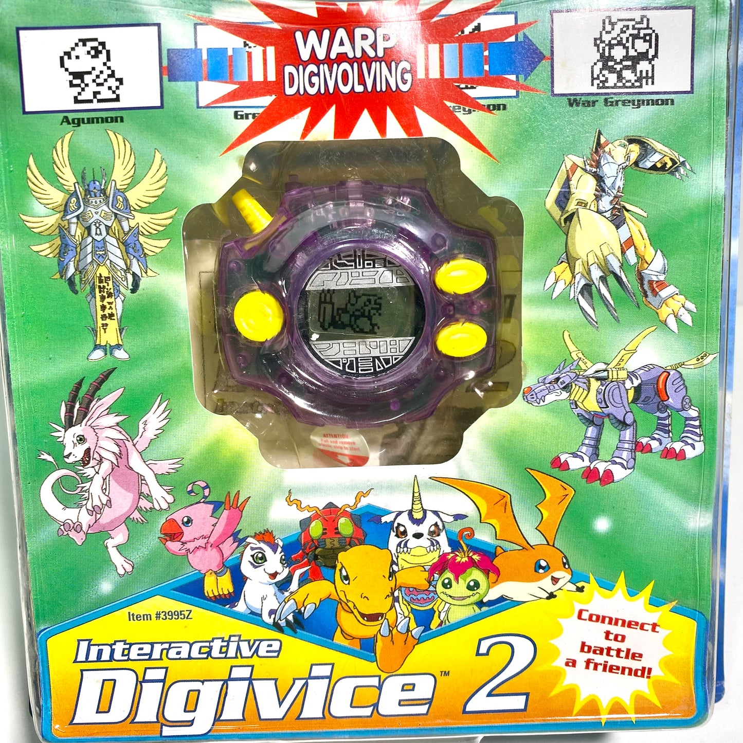 Digimon Interactive Digivice 2 – Clear Purple – Bandai America / Agumon → WarGreymon / FOX Kids – New in Package