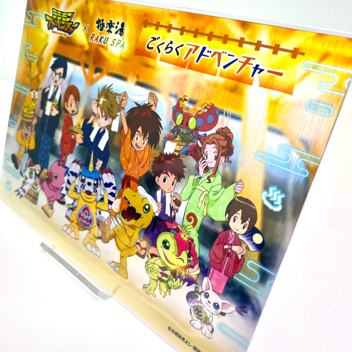 Digimon Adventure × RAKU SPA  Online Exclusive Metal Plate (Yukata Ver. / 90g Aluminum Panel)