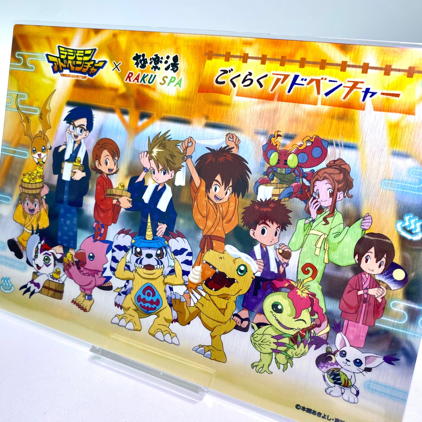 Digimon Adventure × RAKU SPA  Online Exclusive Metal Plate (Yukata Ver. / 90g Aluminum Panel)
