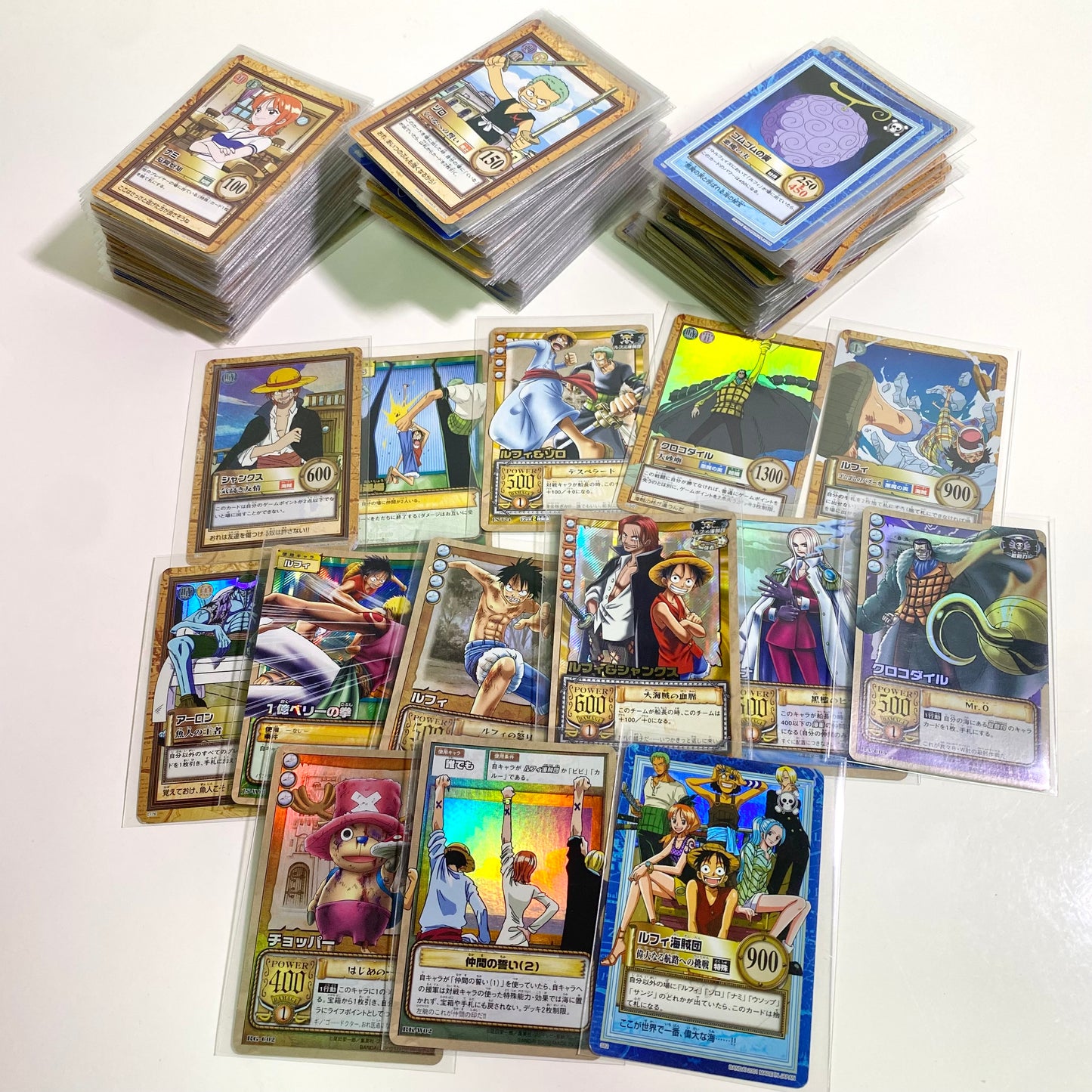 Vintage One Piece Card Game 246-Card Lot 2000s Bandai Japan